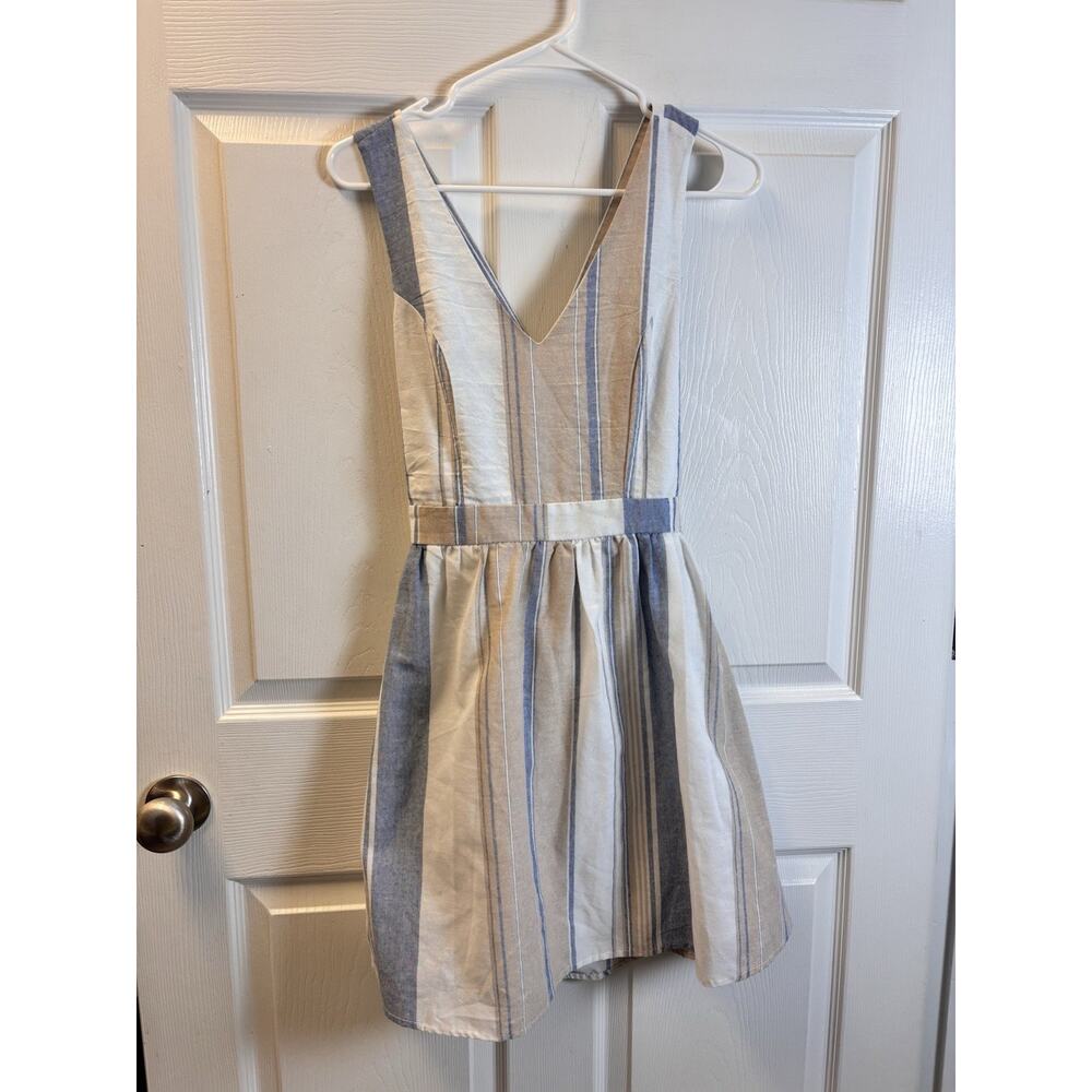 Altar’d State Blue White Tan Dress M